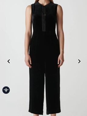 Whistles Black Sleeveless Velvet Jumpsuit Whimsigoth Goth Fairygoth 12